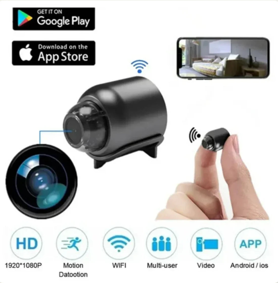 Mini Caméra de Surveillance IP WiFi HD 1080p_Stock limité