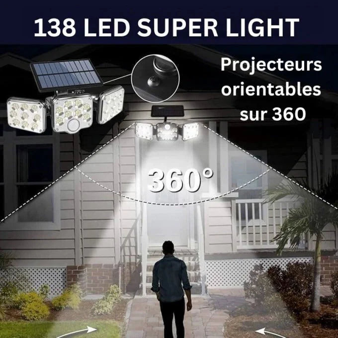 PROJETEUR SOLAIRE TRIPLE LED_Stock limité